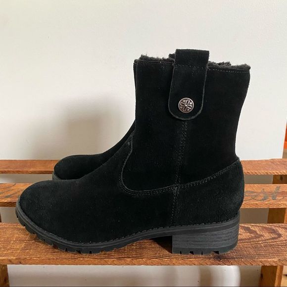 Bjorndal Aspen Black Suede Leather Ankle Boots Women’s 6 - Picture 4 of 11